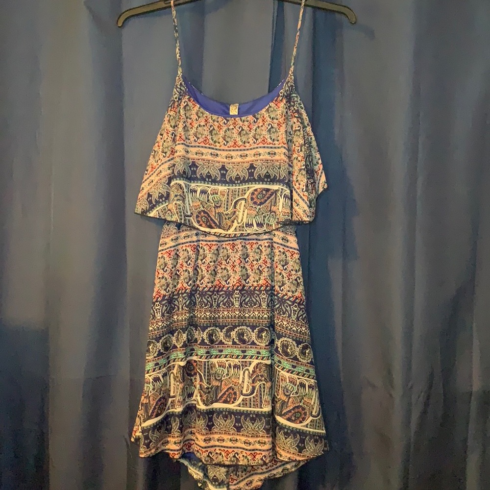 BELLA D. Cute Artistic Dress featuring elephants and peacocks!